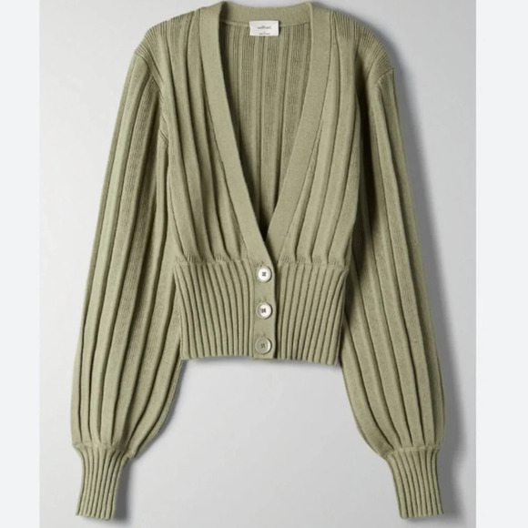 Aritzia‎ Wilfred Plunge Front Cardigan (sold out) Large - Picture 1 of 10